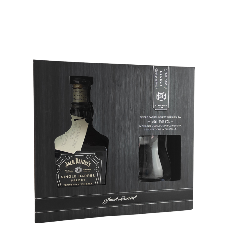 jack daniel's con biscchiere di cristallo